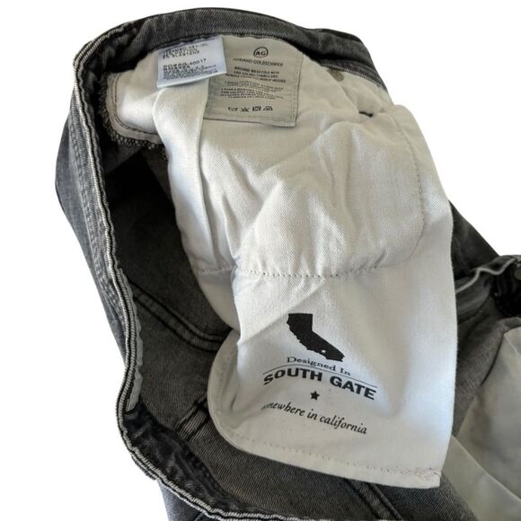 AG Adriano Goldschmied Gray/Light Black Wash The Everett Slim Jeans Zip Fly 33 - Picture 7 of 14